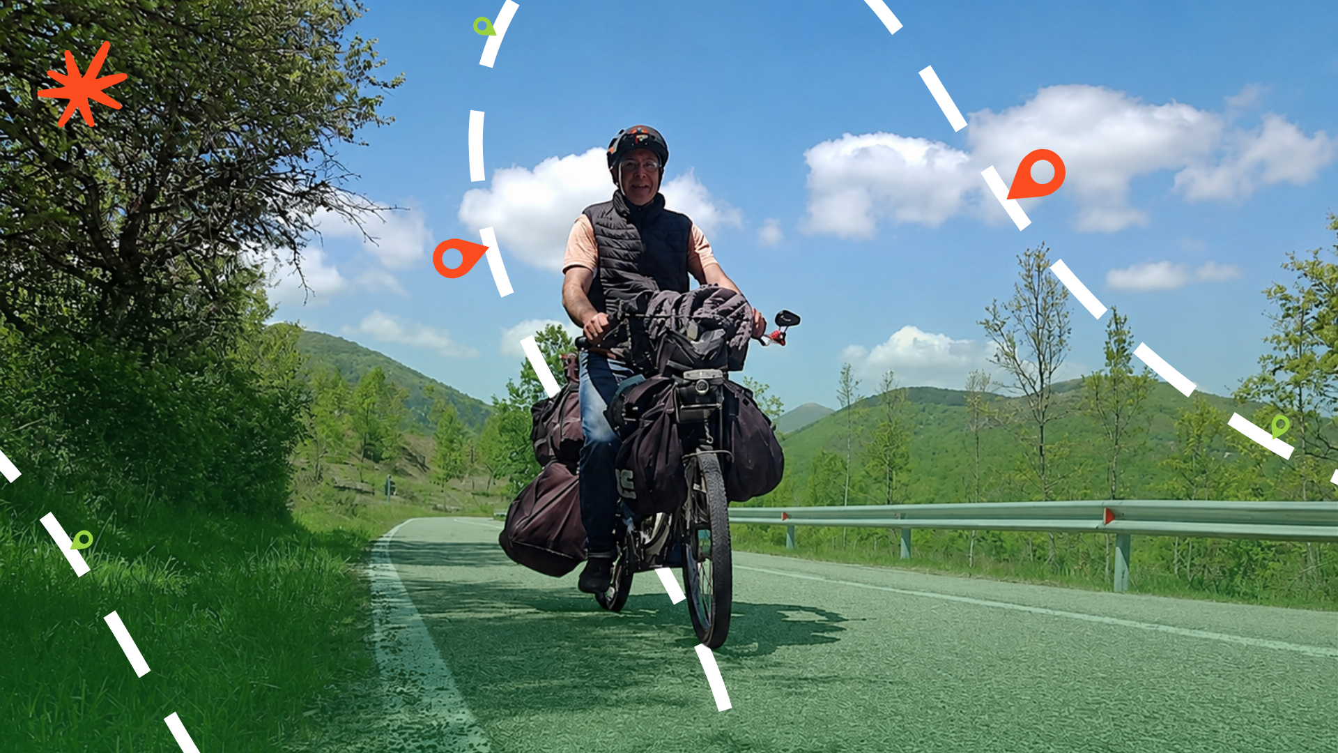 Il Viaggio del Sostegno: Gianfranco Gallo attraversa l’Italia in bicicletta facendo tappa tra le associazioni FIAGOP